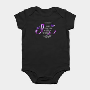 My Struggle, Purple Ribbon Awareness, poem Baby Bodysuit